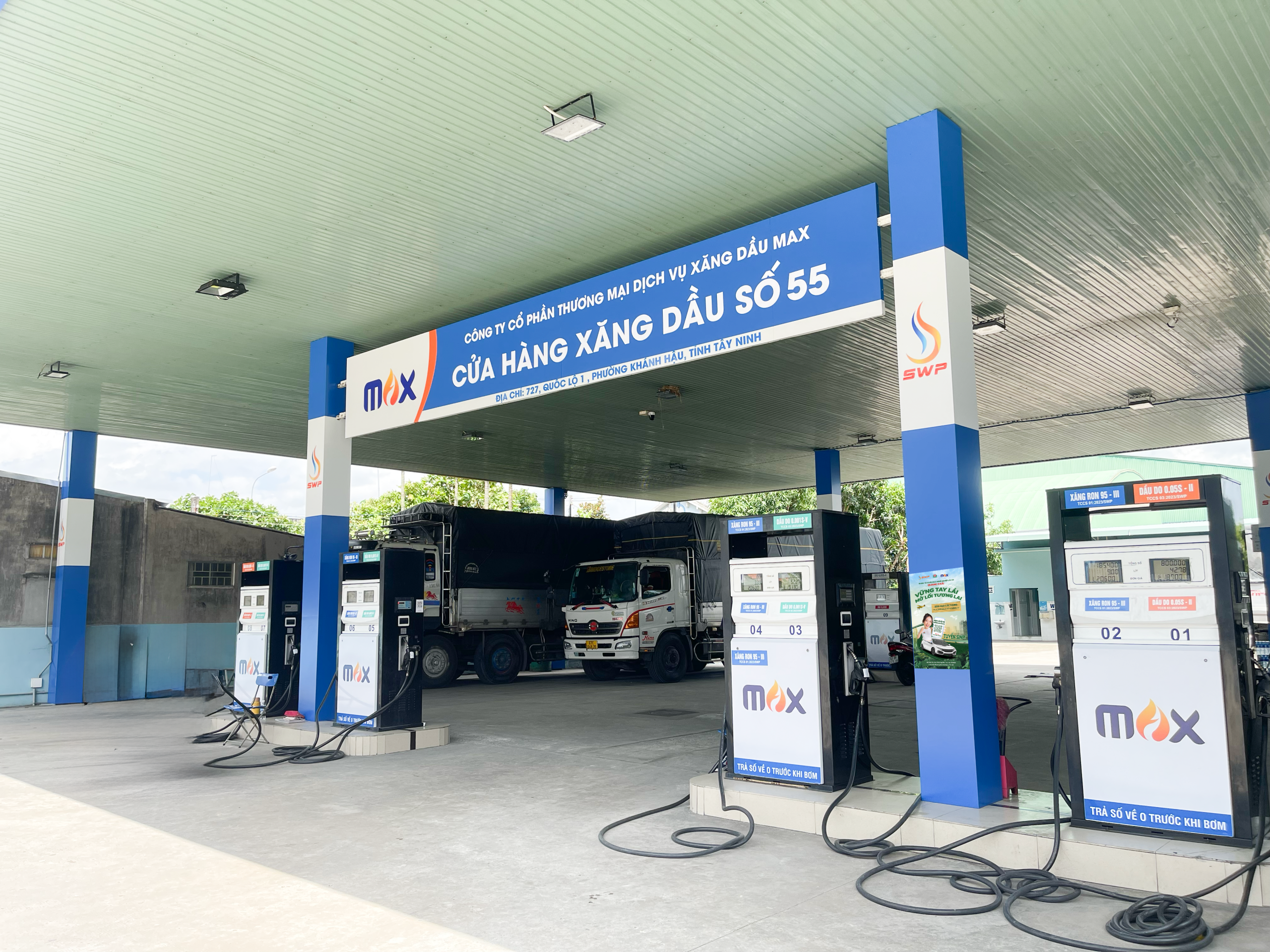 hình ảnh cửa hàng xăng dầu số 55 trực thuộc hệ thống max petro
