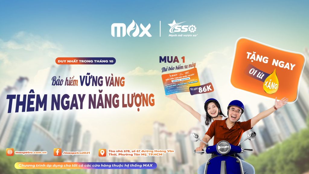 chương trình khuyến mãi mua nhớt tặng xăng của max petro trong tháng 10 2025