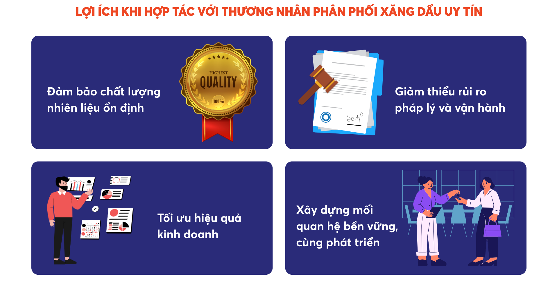 4 lợi ích khi hợp tác với thương nhân phân phối xăng dầu uy tín