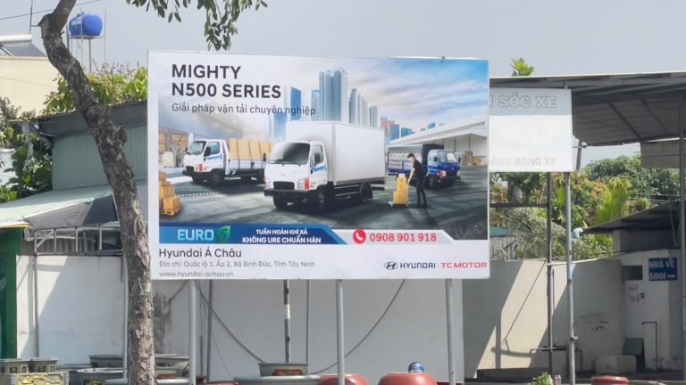 Hoàn thiện thi công bảng quảng cáo tại cây xăng SEG Tây Ninh